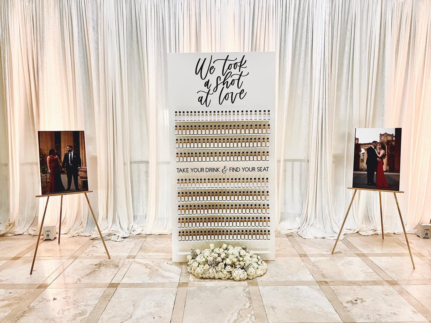Say hello to our newest 2023 rental: an escort wall for over 200 guests. 🥃 Every detail here is handmade with utmost care, from the 8&rsquo; wall to the calligraphy on each bottle.