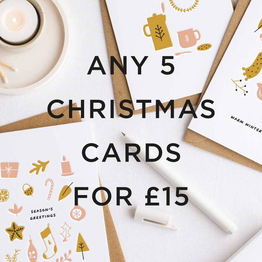 Buy 5 Christmas Cards for £15