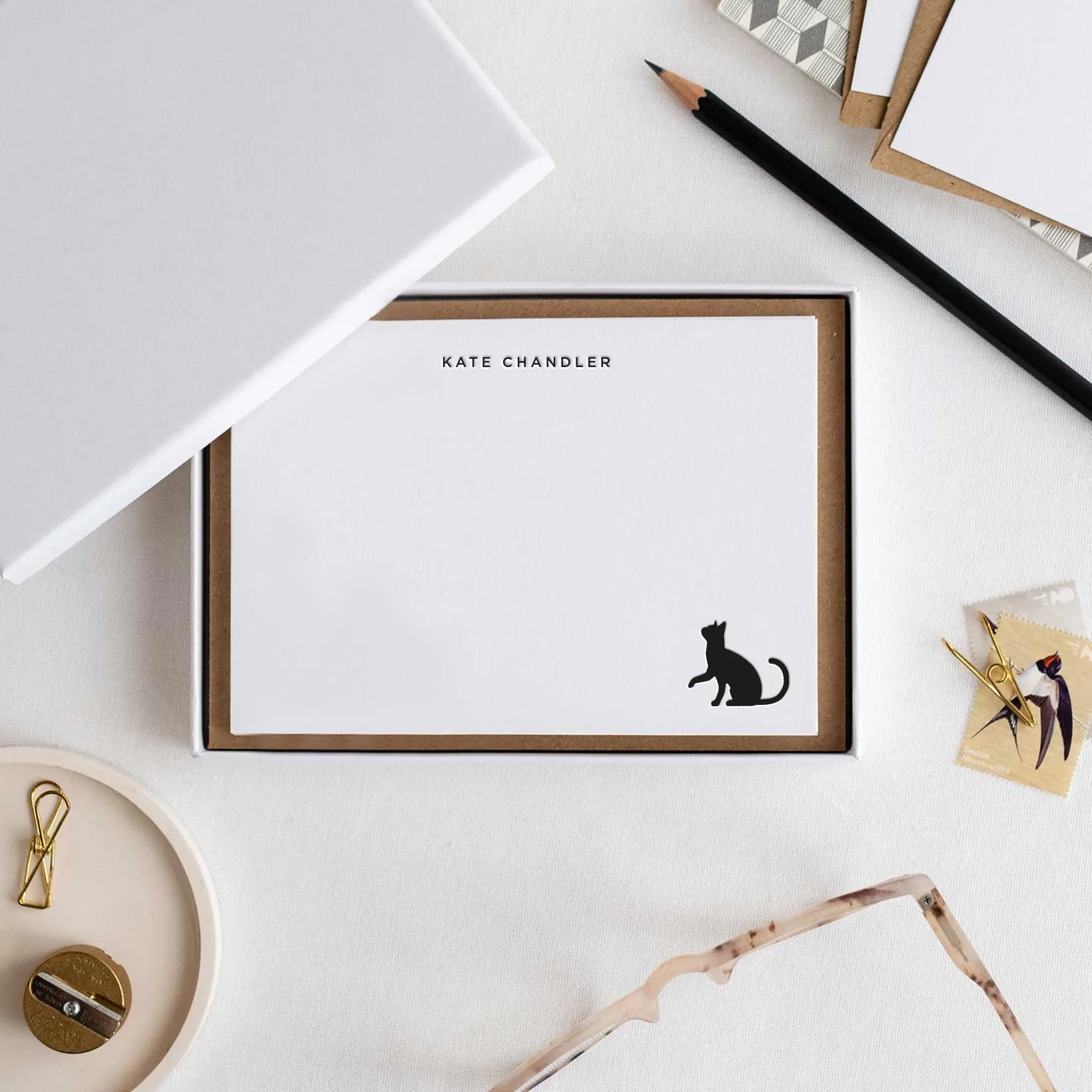 Personalised Cat Notecards