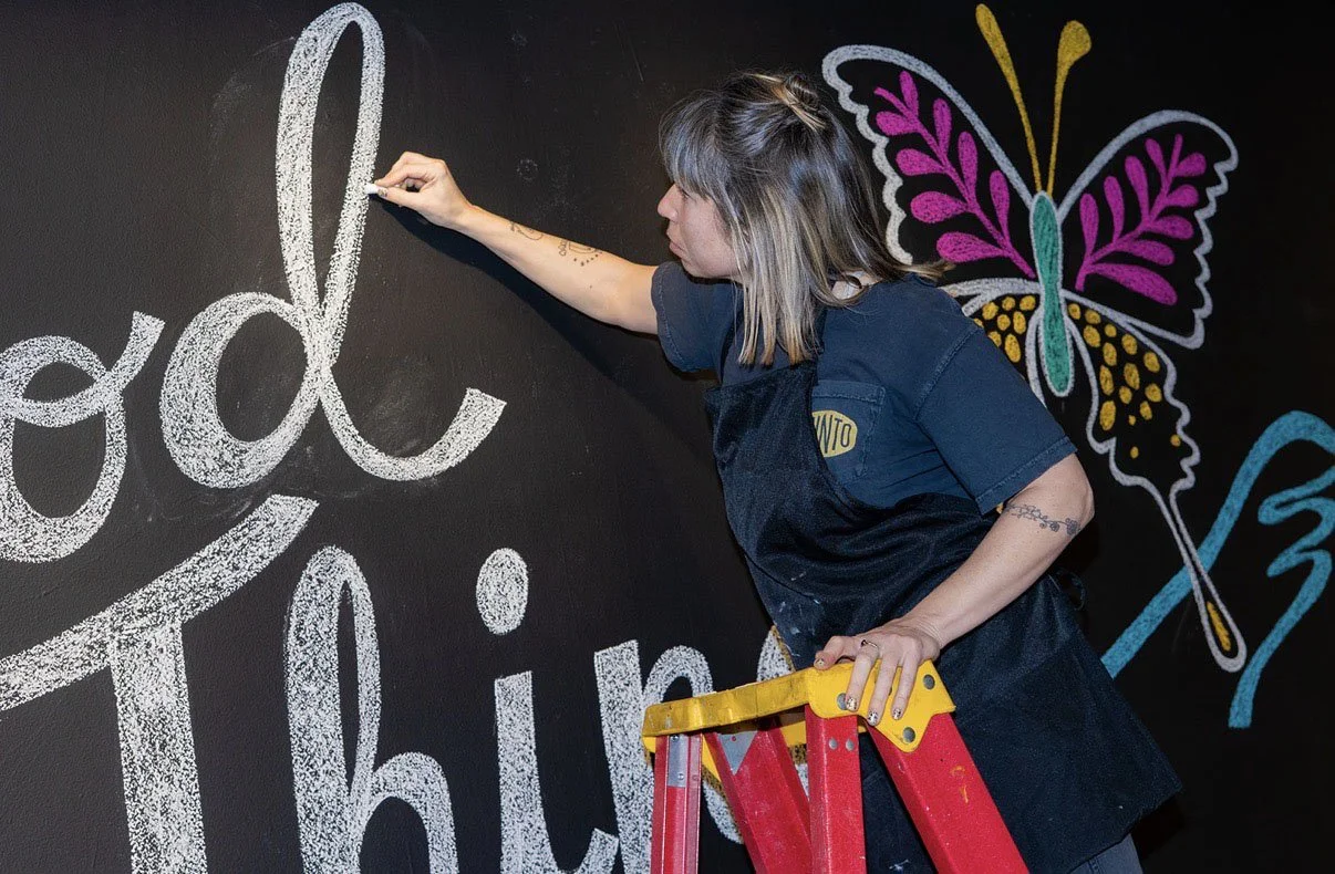 Chalk mural by Sofia M Liotta 