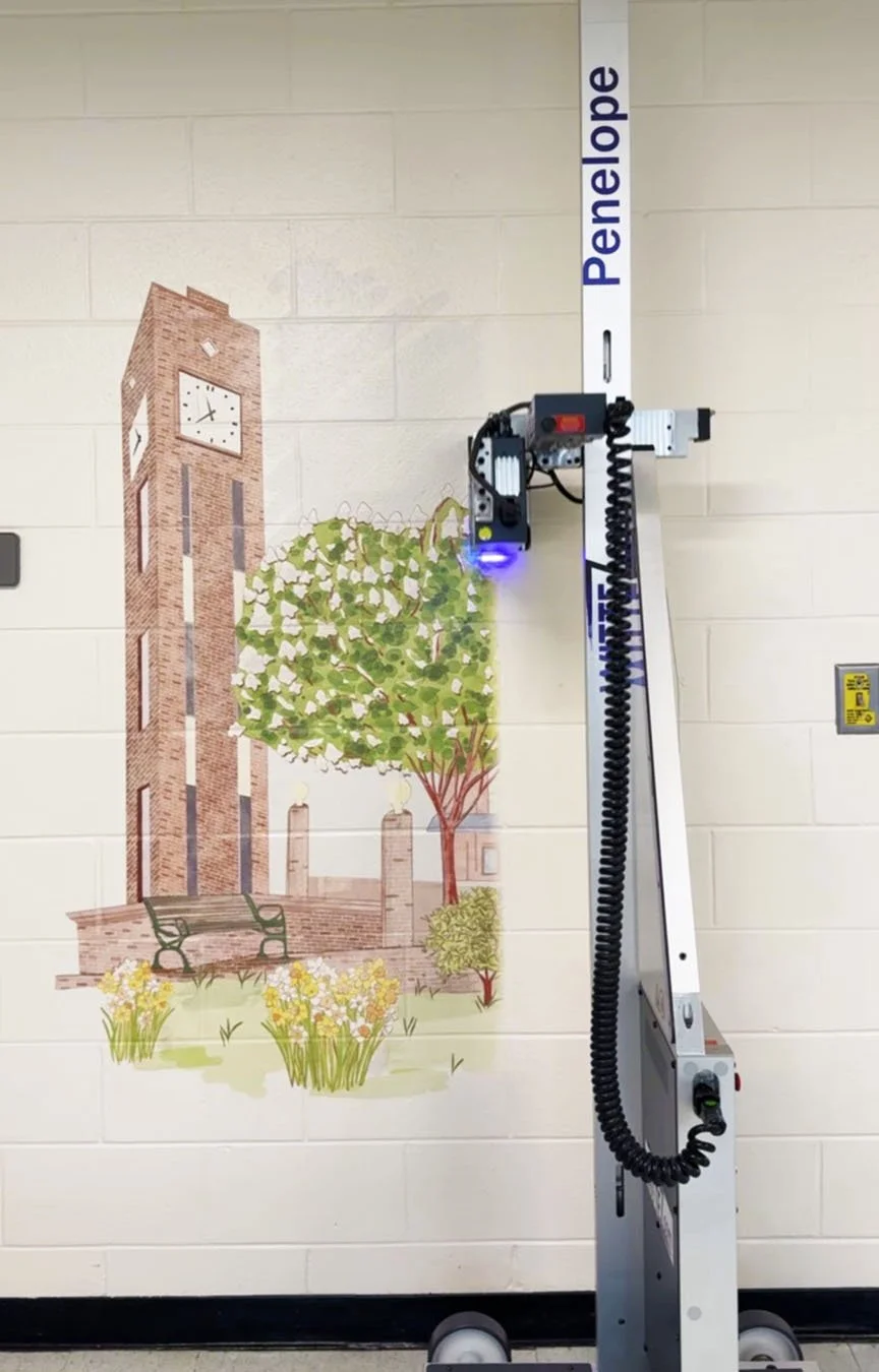 printing a digitally illustrated mural for Hillcrest high school

