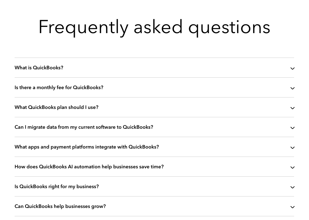 FAQ Content Strategy for QuickBooks Canada