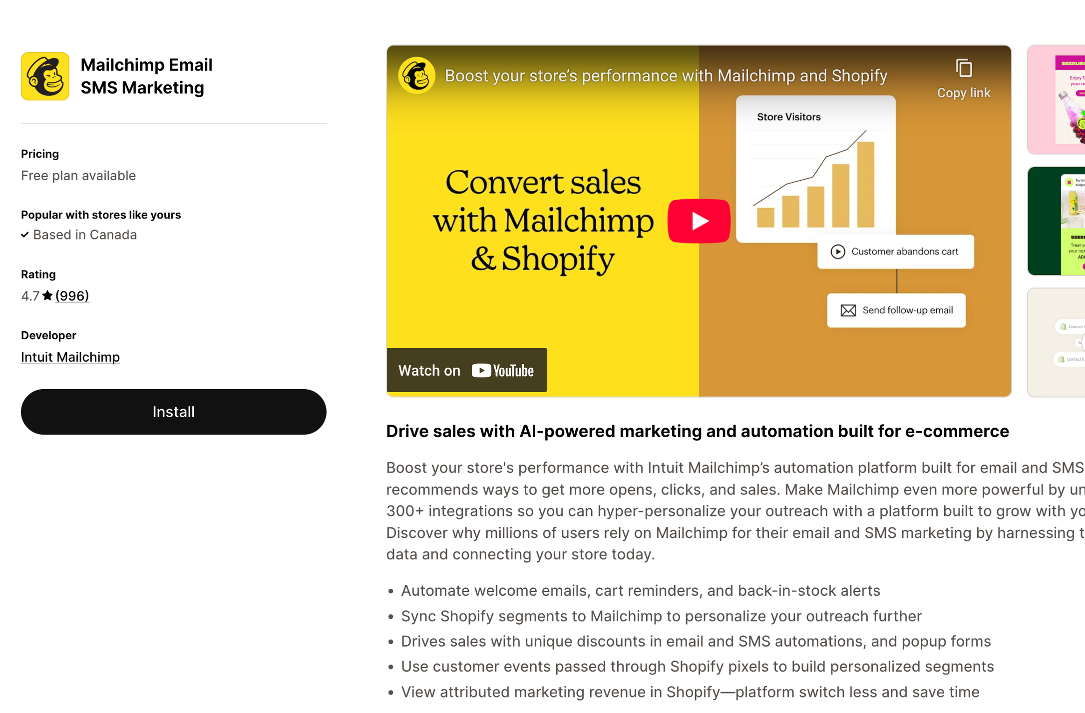 Mailchimp for Shopify Integration