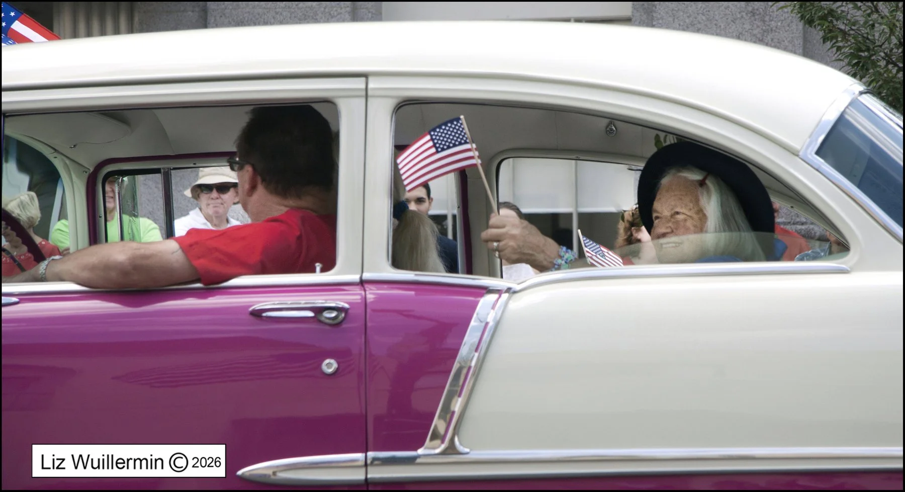 Lady in Pink Car