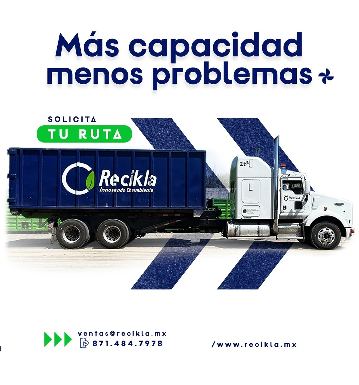 🇲🇽 Este 16 de septiembre, libérate de los residuos que te detienen.
En Recikla Ambiental, nuestro servicio Roll Off es la solución ideal para empresas que manejan grandes volúmenes de residuos.
🎯 Contenedores de alta capacid