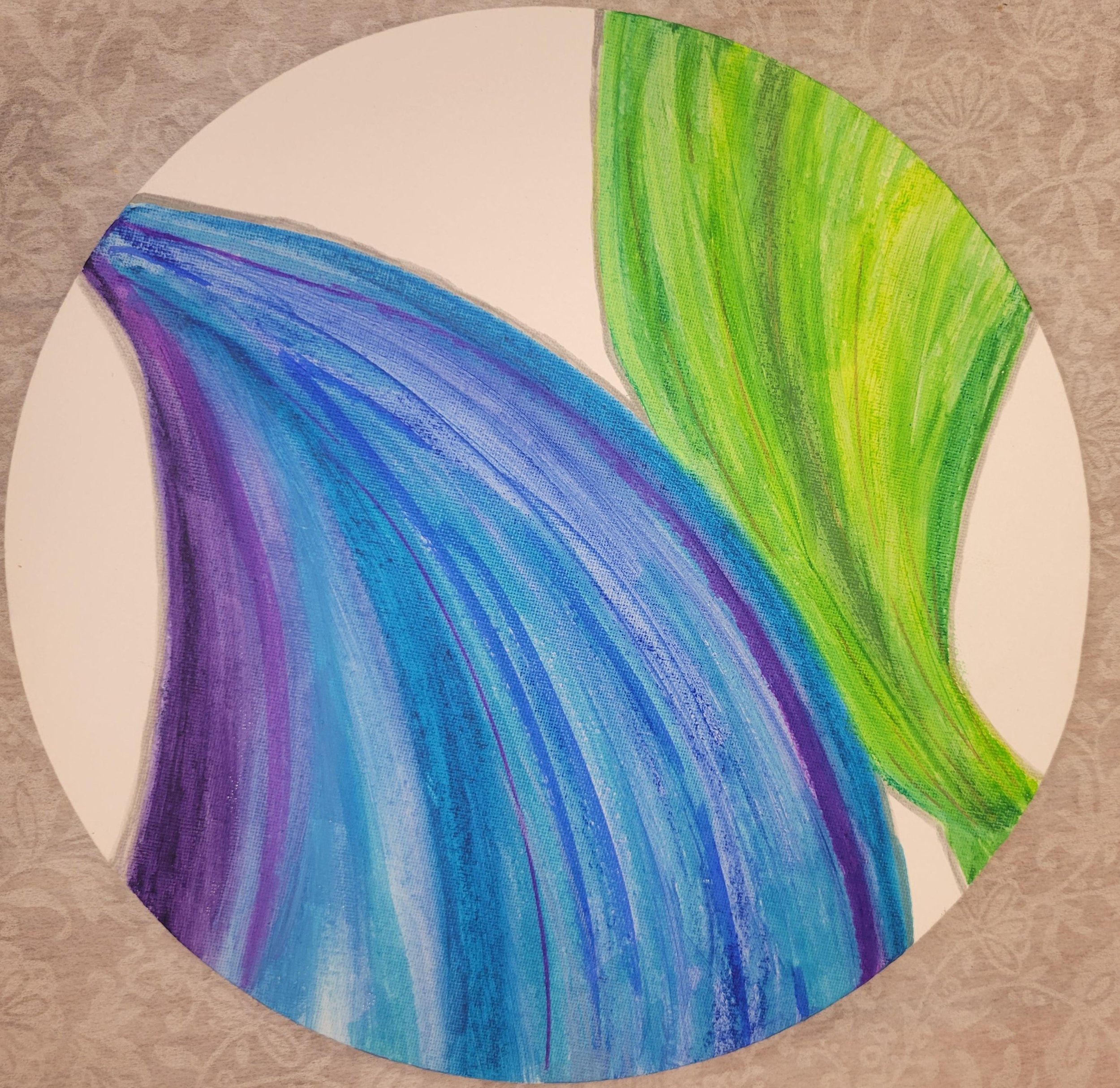 Cool-Toned Circle Canvas