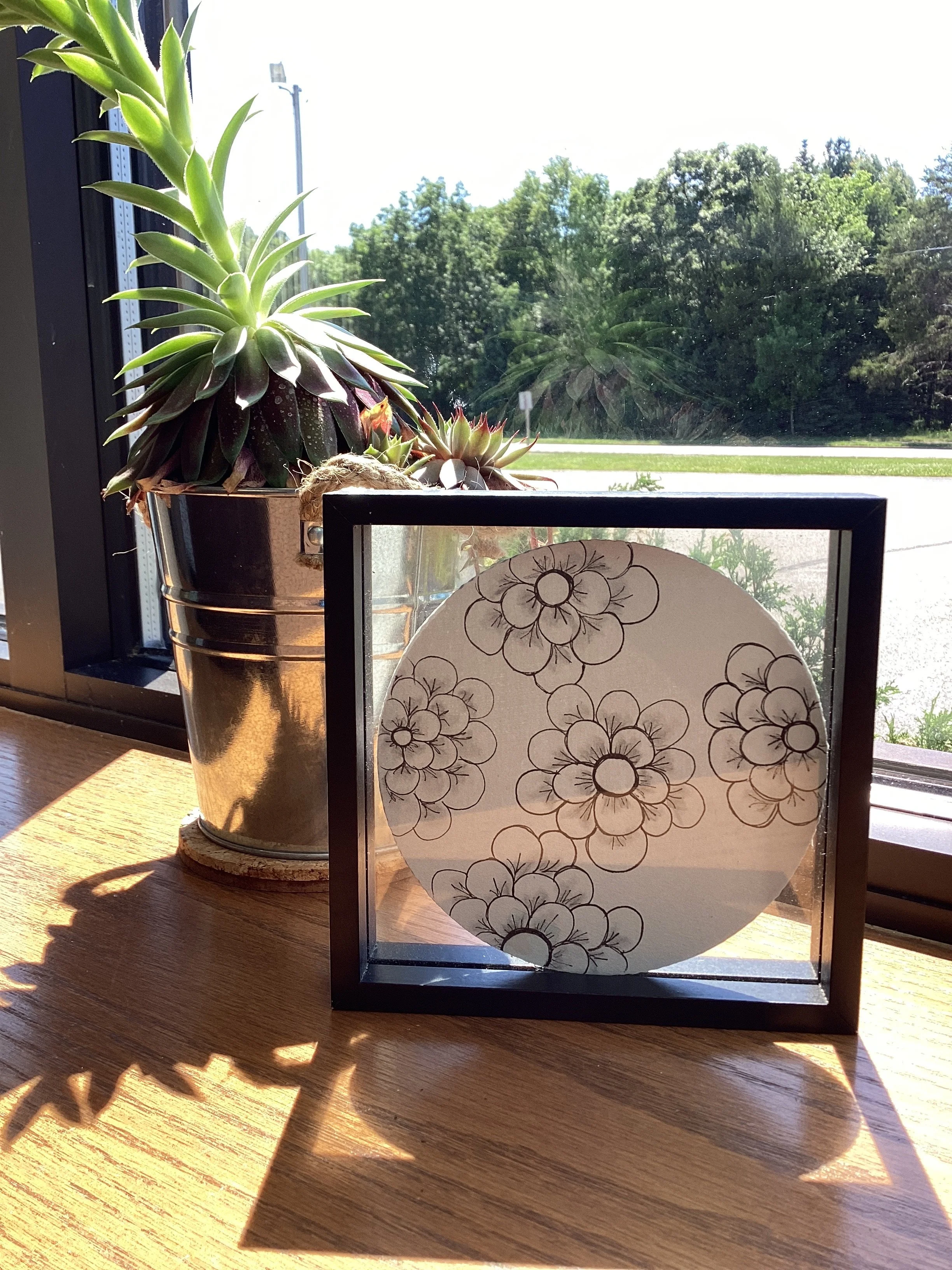 Double Sided Glass Frame Artwork