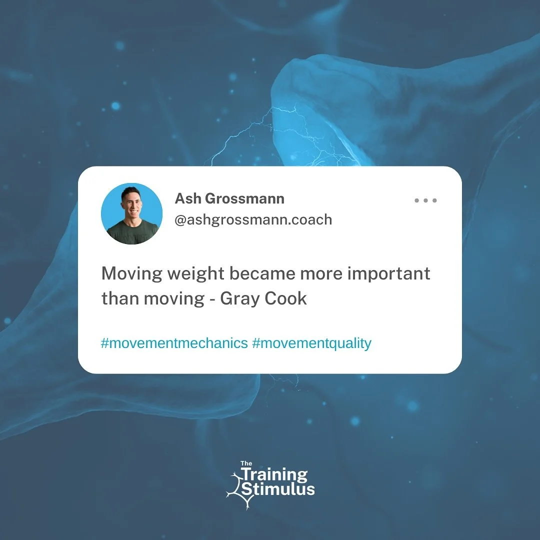 Movement QUALITY is more important than movement QUANTITY. 

Remember your &ldquo;why&rdquo; - unless you&rsquo;re a competitive strength athlete, your goals are usually broader than just numbers on a lift

#movementquality #movementmechanics