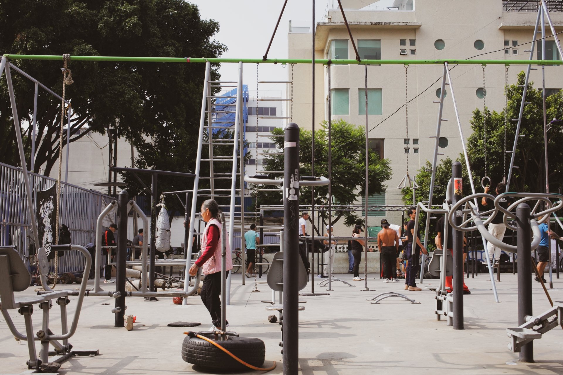 Outdoor gym in Mexico City