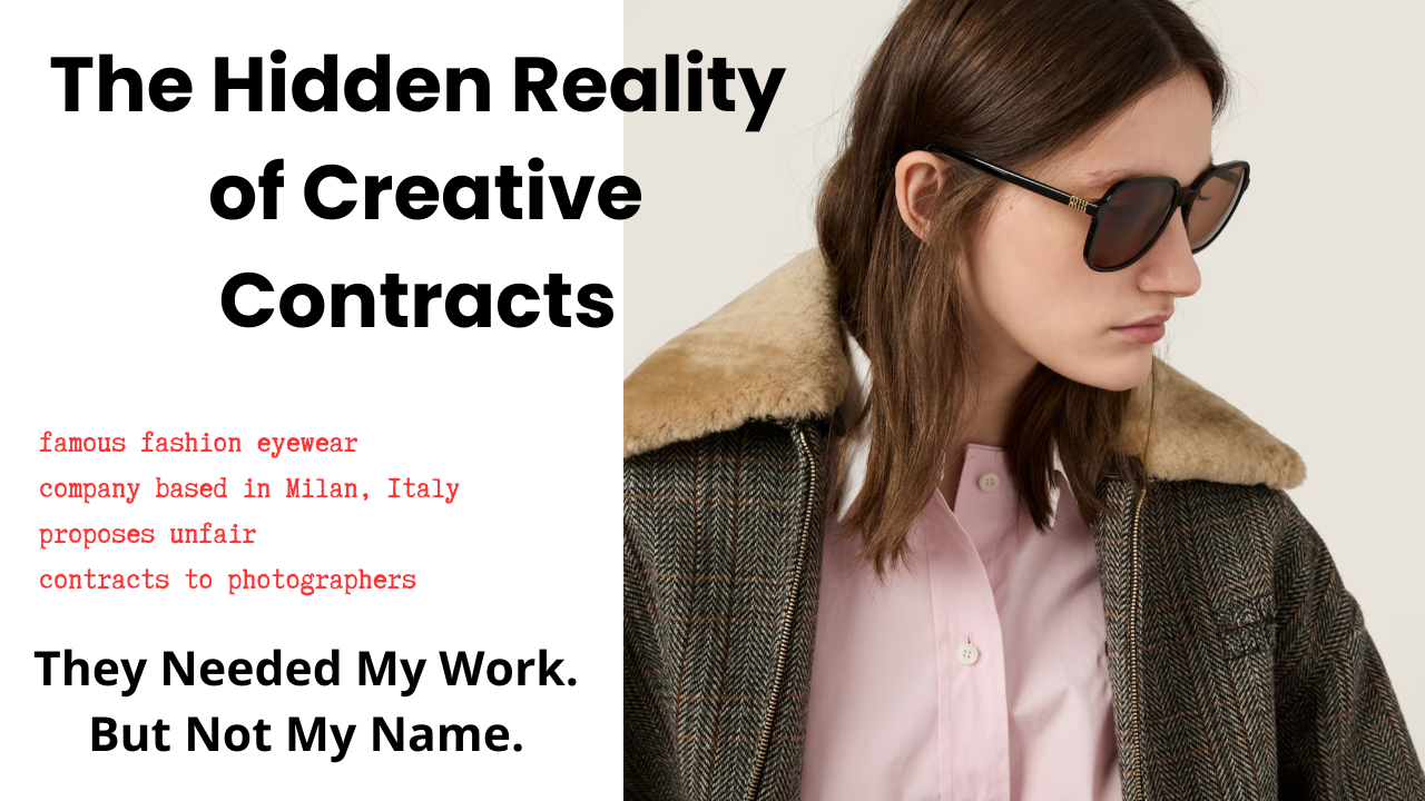 A Global Eyewear Giant Asked Me to Work for Them. But Not to Exist.