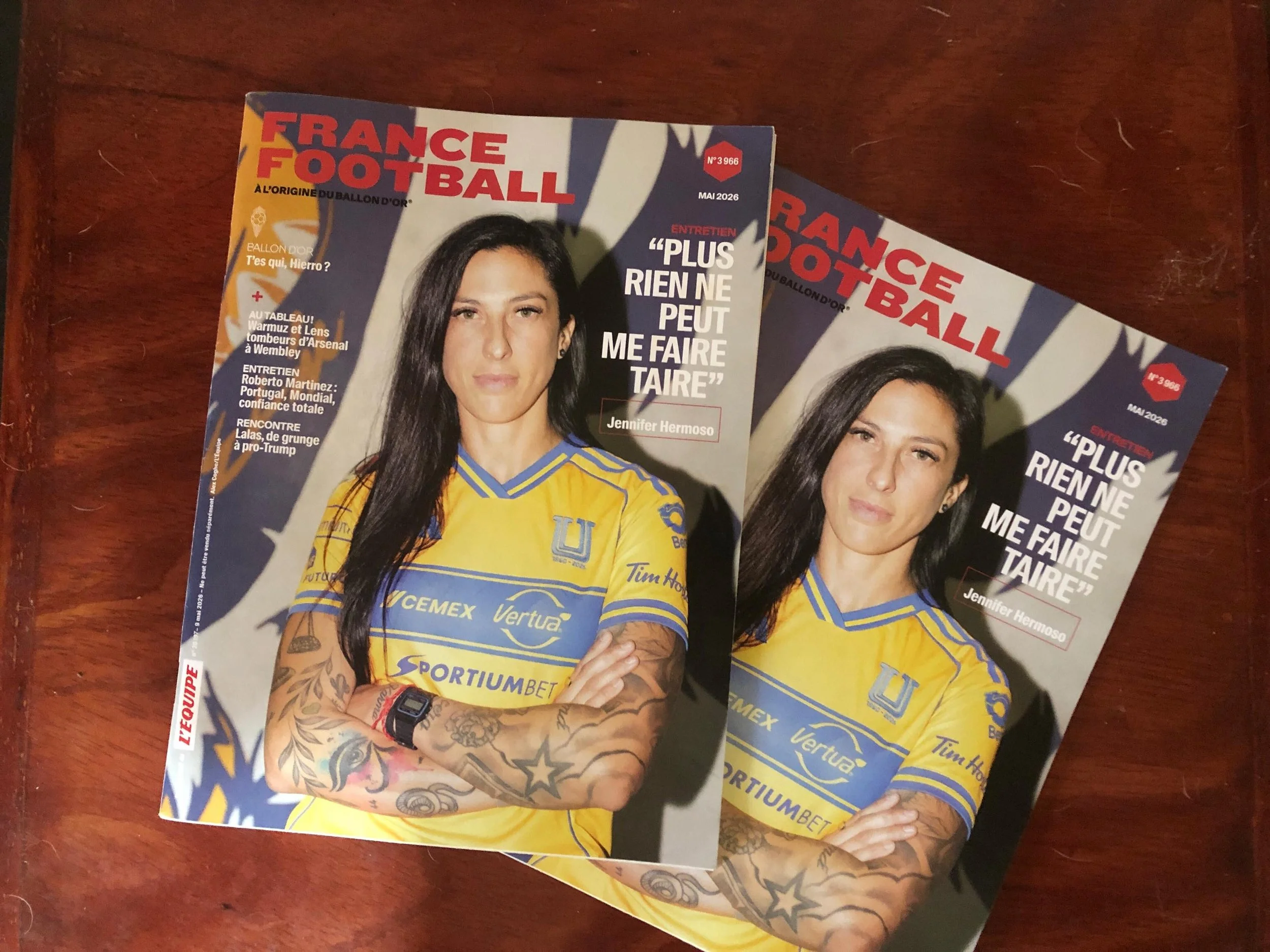 I am so excited to have the physical copy of the FRANCE FOOTBALL magazine with my work!