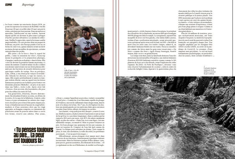 La Quebrada. The divers in Acapulco.
L'Equipe magazine, Mexico Special issue June 2026.