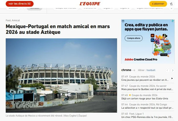 L'Equipe website