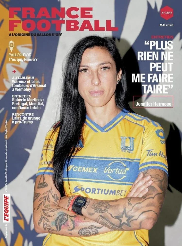 FRANCE FOOTBALL MAY 2026 COVER + MAIN ARTICLE JENNIFER HERMOSO