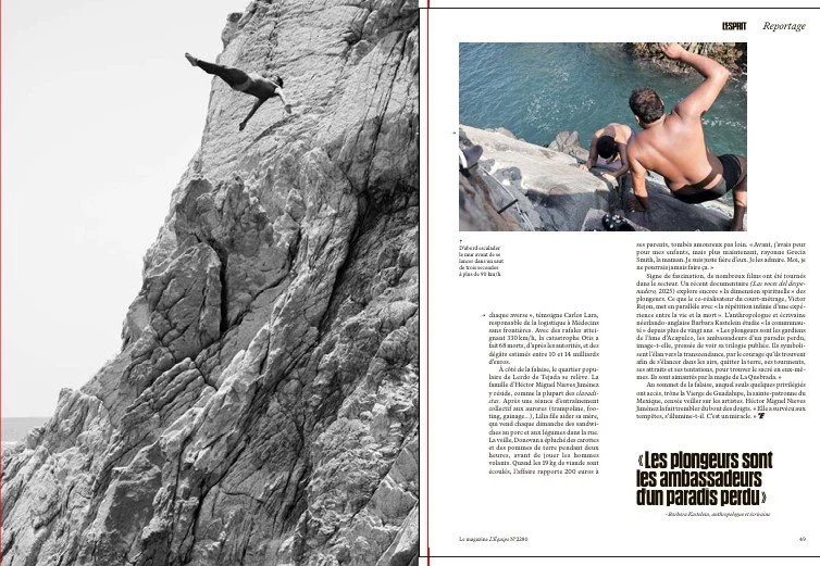 La Quebrada. The divers in Acapulco.
L'Equipe magazine, Mexico Special issue June 2026.