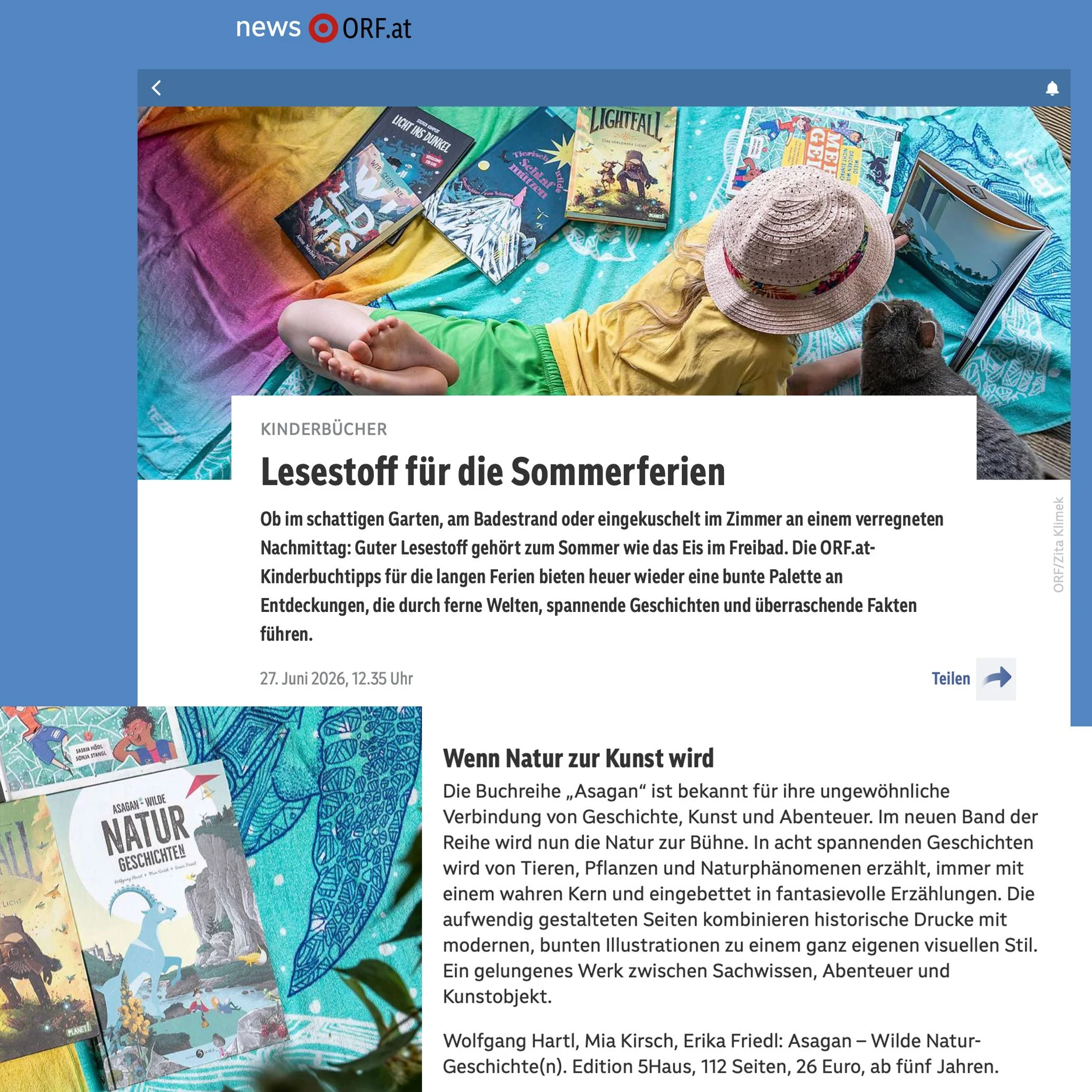 ORF Lesestoff für die Sommerferien, Juni 2026