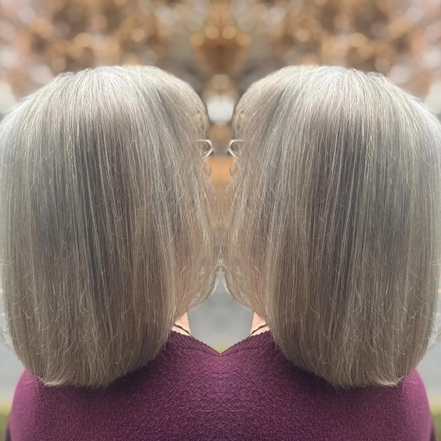 Stunning gray blend 🩶🩶🩶🩶🩶🩶

I low-lighted with a 7 ash &amp; Dove gray - absolutely gorgeous!