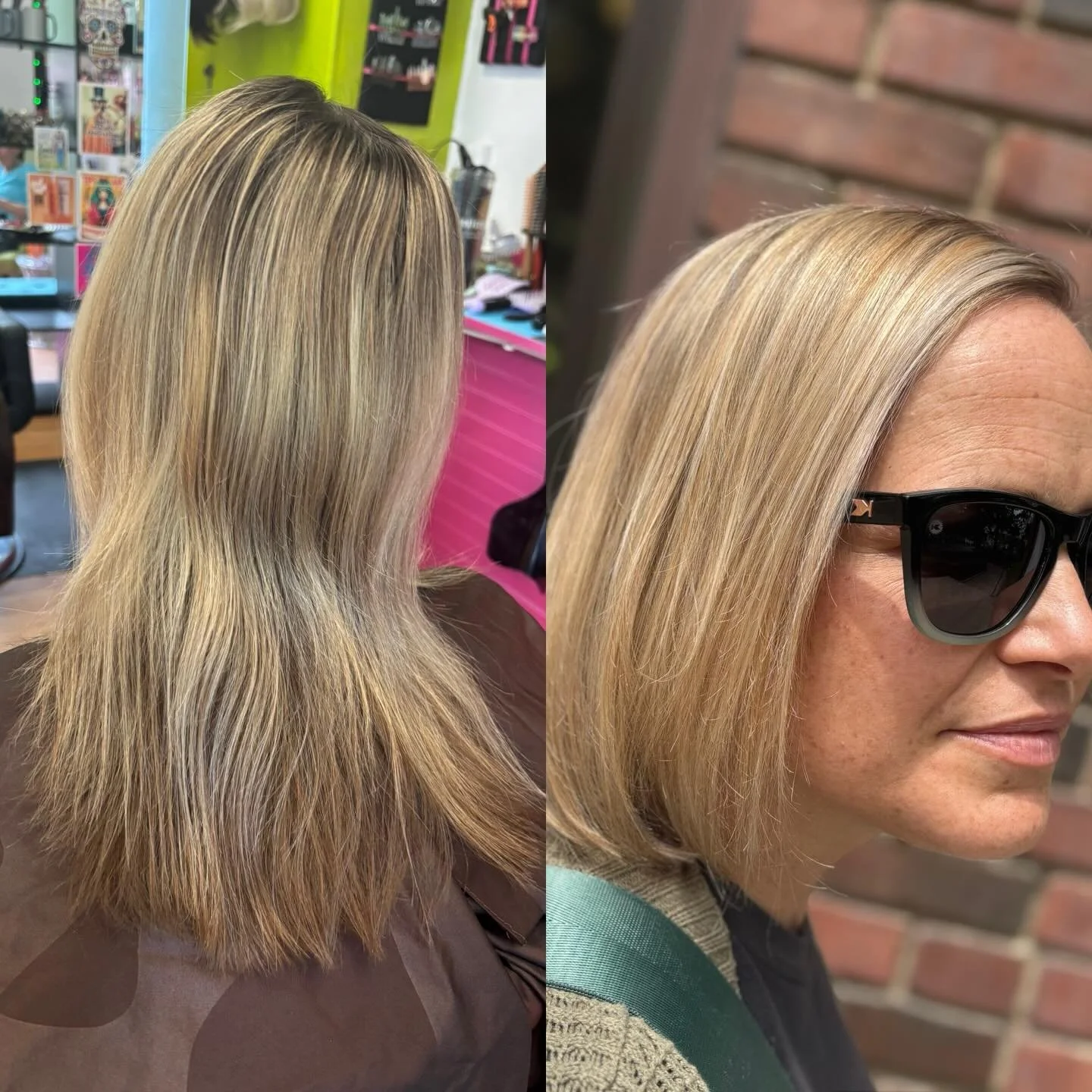 A gorgeous chop and highlight!💜💜💜💜💜💜