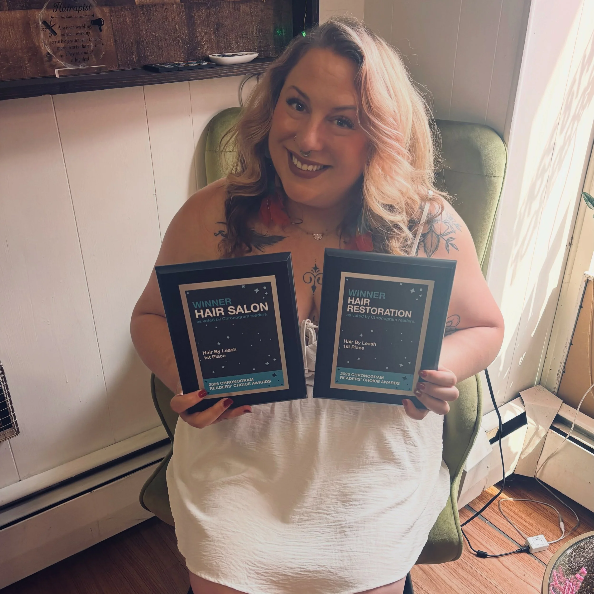 am so proud and honored that my clients have voted for me!

Chronogram

Thank you to everyone who has voted! I keep telling y&rsquo;all you don&rsquo;t have to now have enough haha! But I appreciate you all!! @chronogram