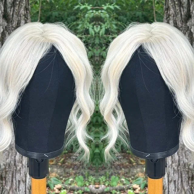 White blonde hair topper