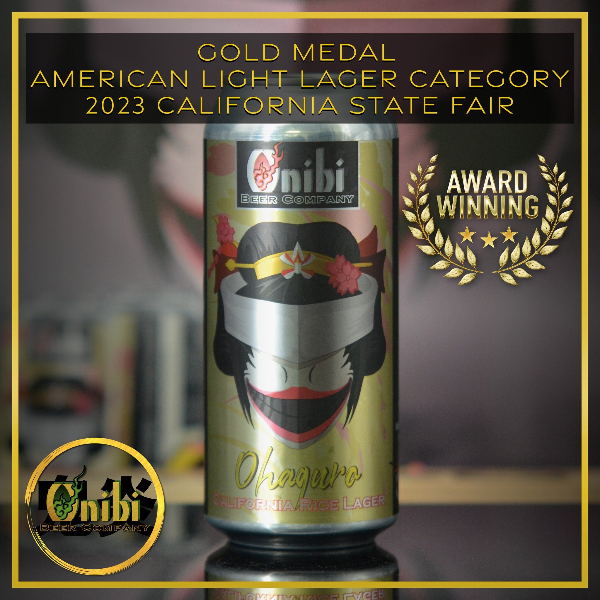 Our Ohaguro, California Rice Lager, took home a Gold medal in the American Light Lager category at this year's California State Fair! Congrats to all of this year's winners and thank you everyone for your support! Cheers!🍻
.�
.
.
.
.
.
#onibibeer #b