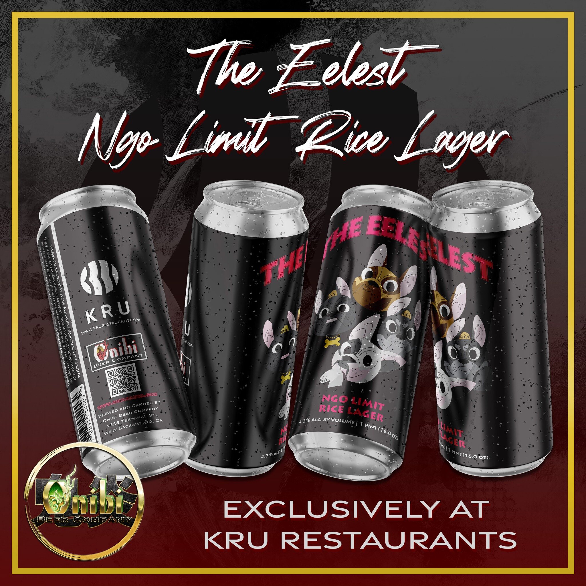 Introducing The Eelest - Ngo Limit Rice Lager.  Brewed and served exclusively at Kru Contemporary Japanese Cuisine and Kru Restaurants! Cheers! 🍻
@krusacramento 
.
.
.
.
.
.
#onibibeer #beer #drinklocal #craftbeer #sacramento #microbrew #onibi #west