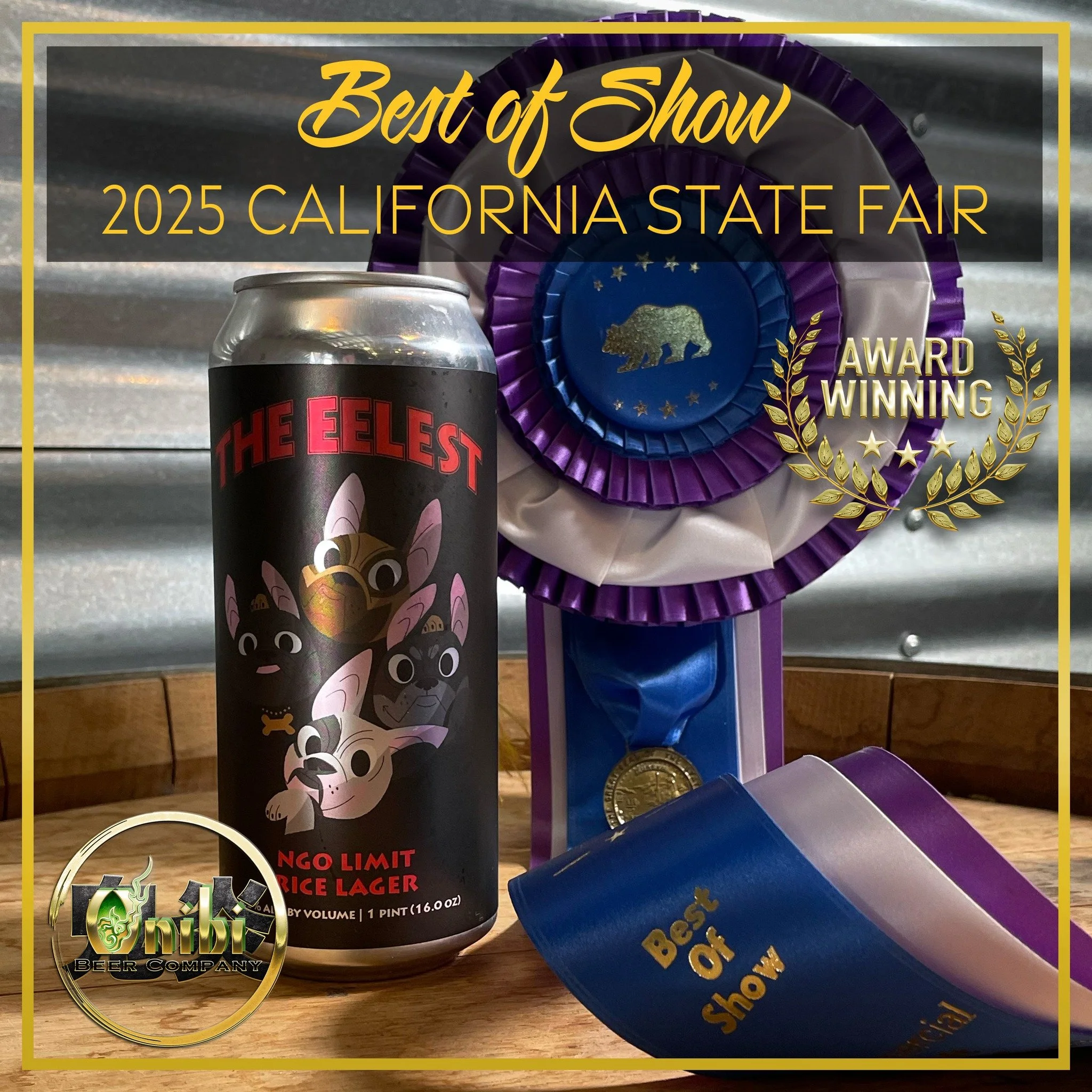 The Eelest Ngo Limit Rice Lager won BEST OF SHOW at the 2025 California State Fair! This was a special collab beer between @jackrabbitbrewing, @onibibeer and @krusacramento!  Congrats to everyone involved, especially brewer @m1ke5tone!  This special 