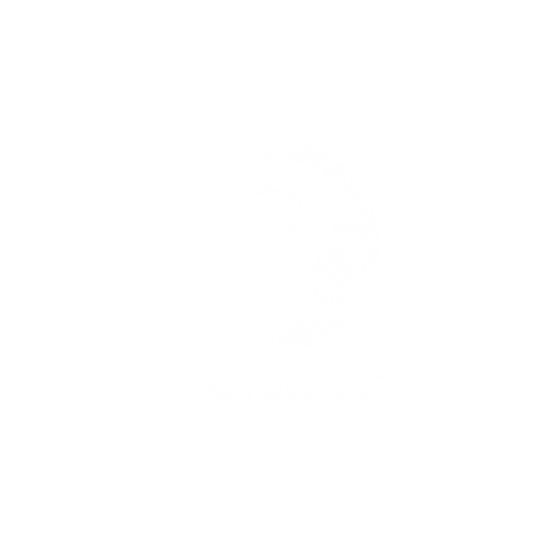 A silhouette of a person's head wearing a headset microphone, facing left, with a white background.