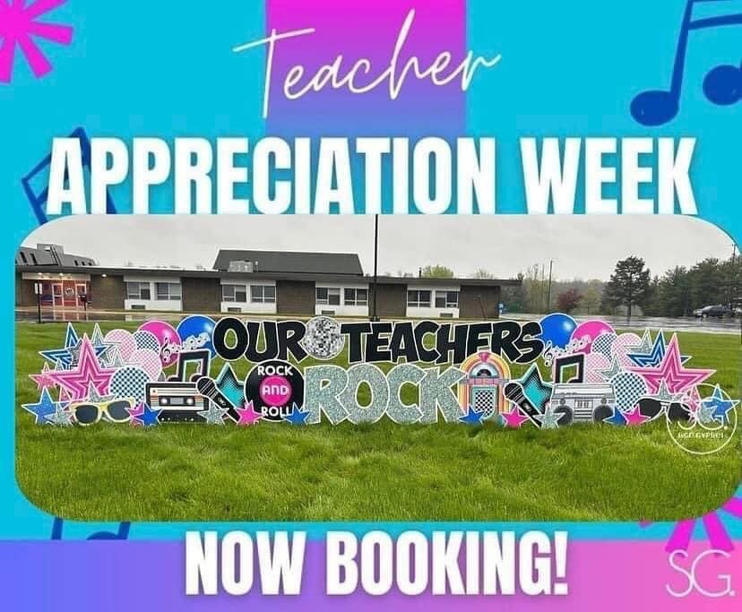 🗣Attention PTA&rsquo;s and Administrators! 
May is just around the corner! 
Now is the time to schedule your Teacher Appreciation yard greeting in celebration of your Amazing Teachers &amp; Staff! 🌟

Just had a school book which led to posting this