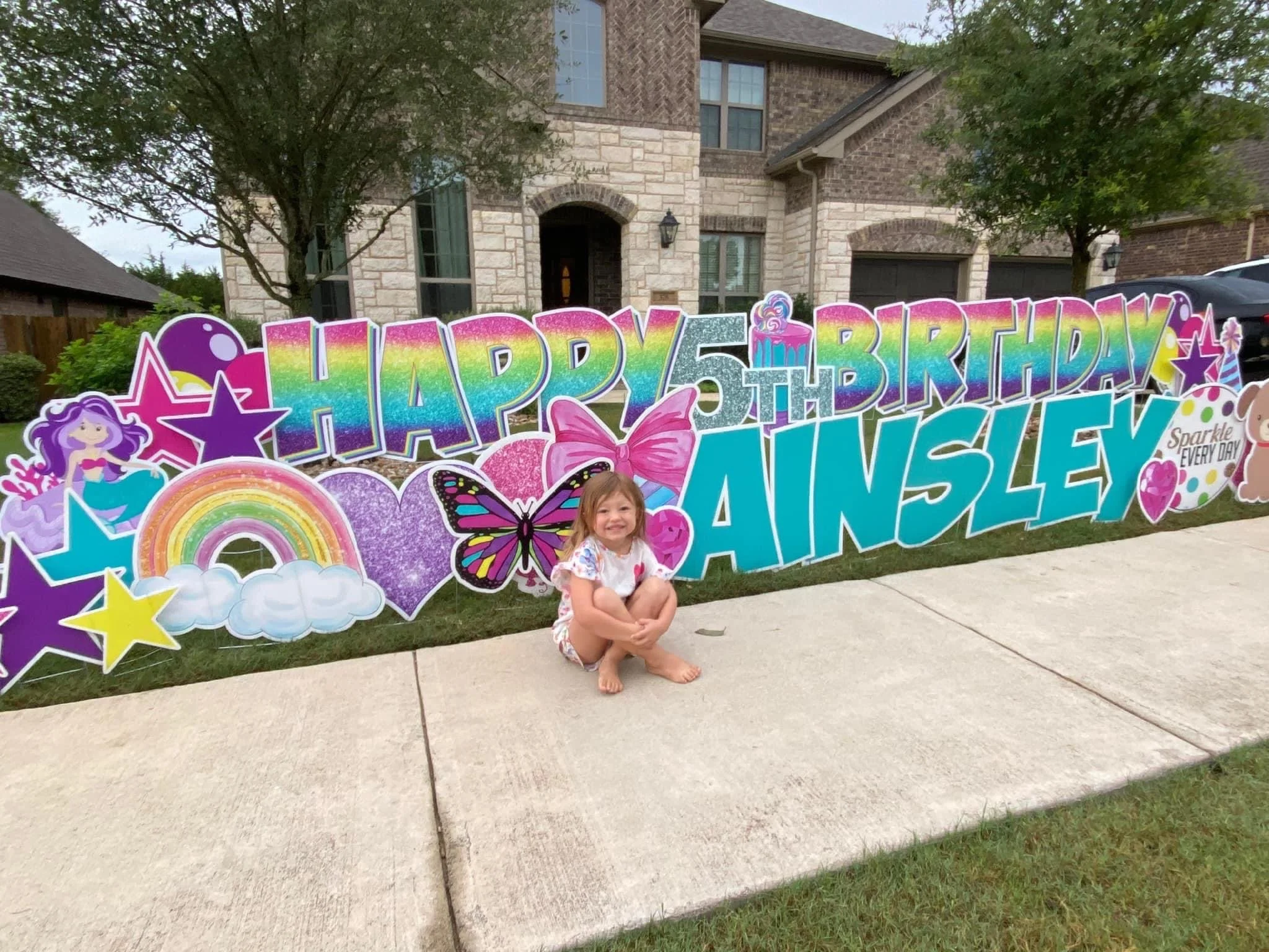 Girl birthday yard sign