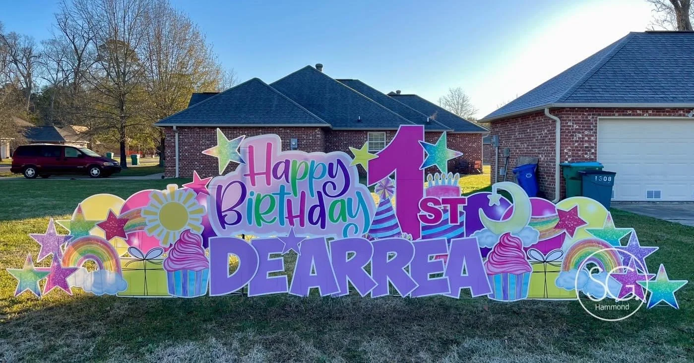 Girl Birthday Yard Sign