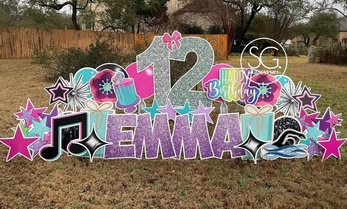 Girl Birthday Yard Sign