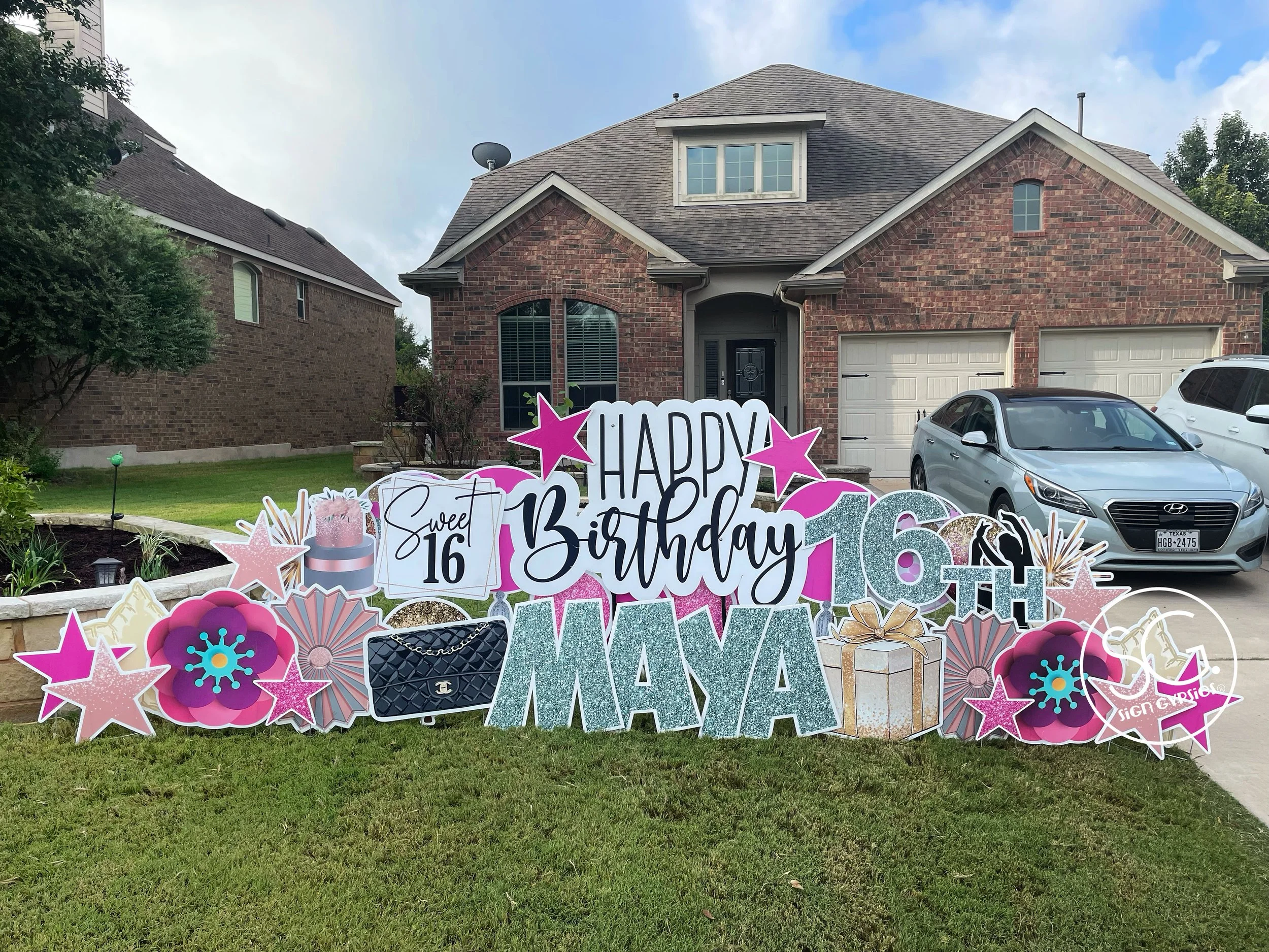 Sweet 16 birthday yard sign
