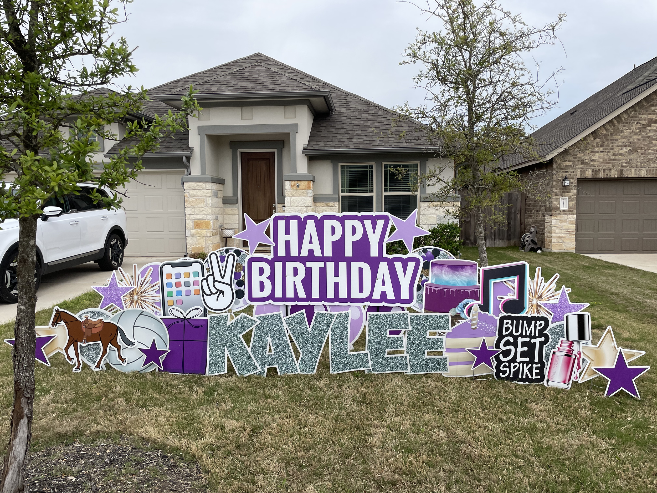 Girl Birthday Yard Sign 