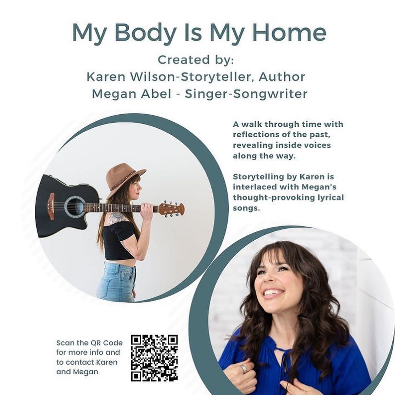 Opening up our festival will be &ldquo;My Body is My Home&rdquo; from the incredible creators @karenwilson.online and @meganabelmusic 
This show explores self acceptance and love with sorry telling by Karen and music interlaced by Megan! 
Get your ti