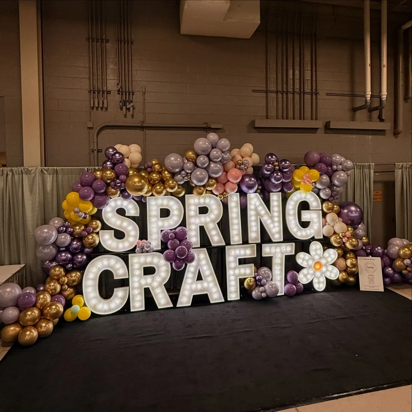 Spring, but make it statement 🌸✨

A full-scale moment designed to stop guests in their tracks &mdash; layered textures, soft pastels, metallics, and marquee lighting coming together for the ultimate SPRING CRAFT feature wall.

Because it&rsquo;s nev