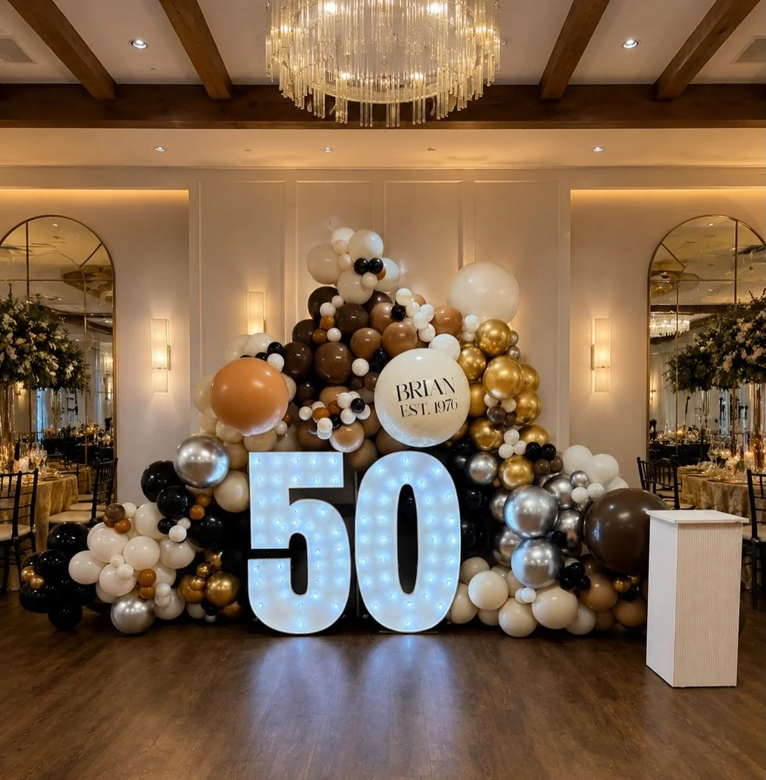 50 years deserves a statement piece. ✨

Layers of rich neutrals, gold metallics, and oversized details designed to make Brian&rsquo;s milestone celebration feel elevated from every angle. 

Because birthdays don&rsquo;t have to feel ordinary &mdash; 