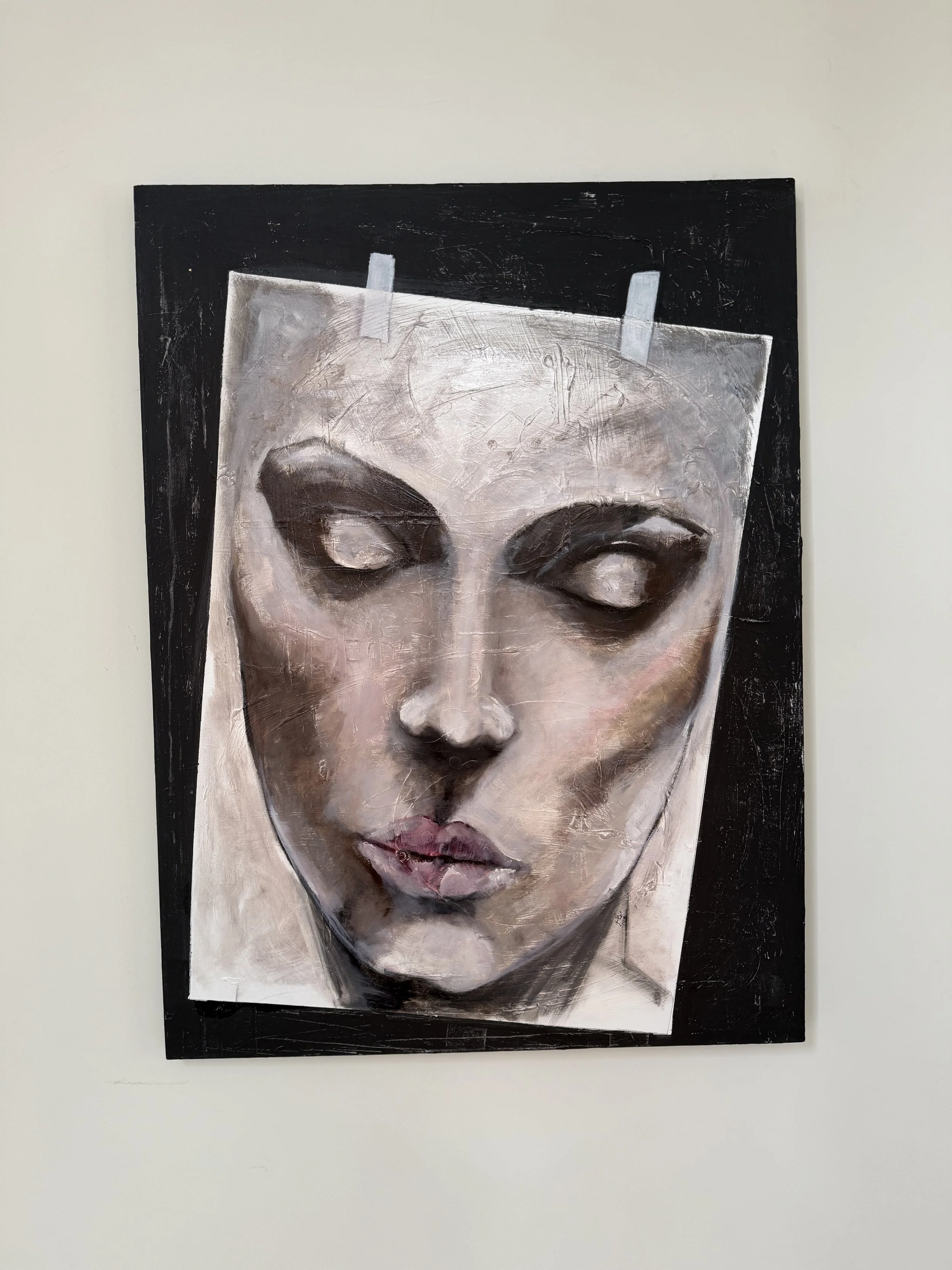 Intrigue in Silence: Modern Art Portrait