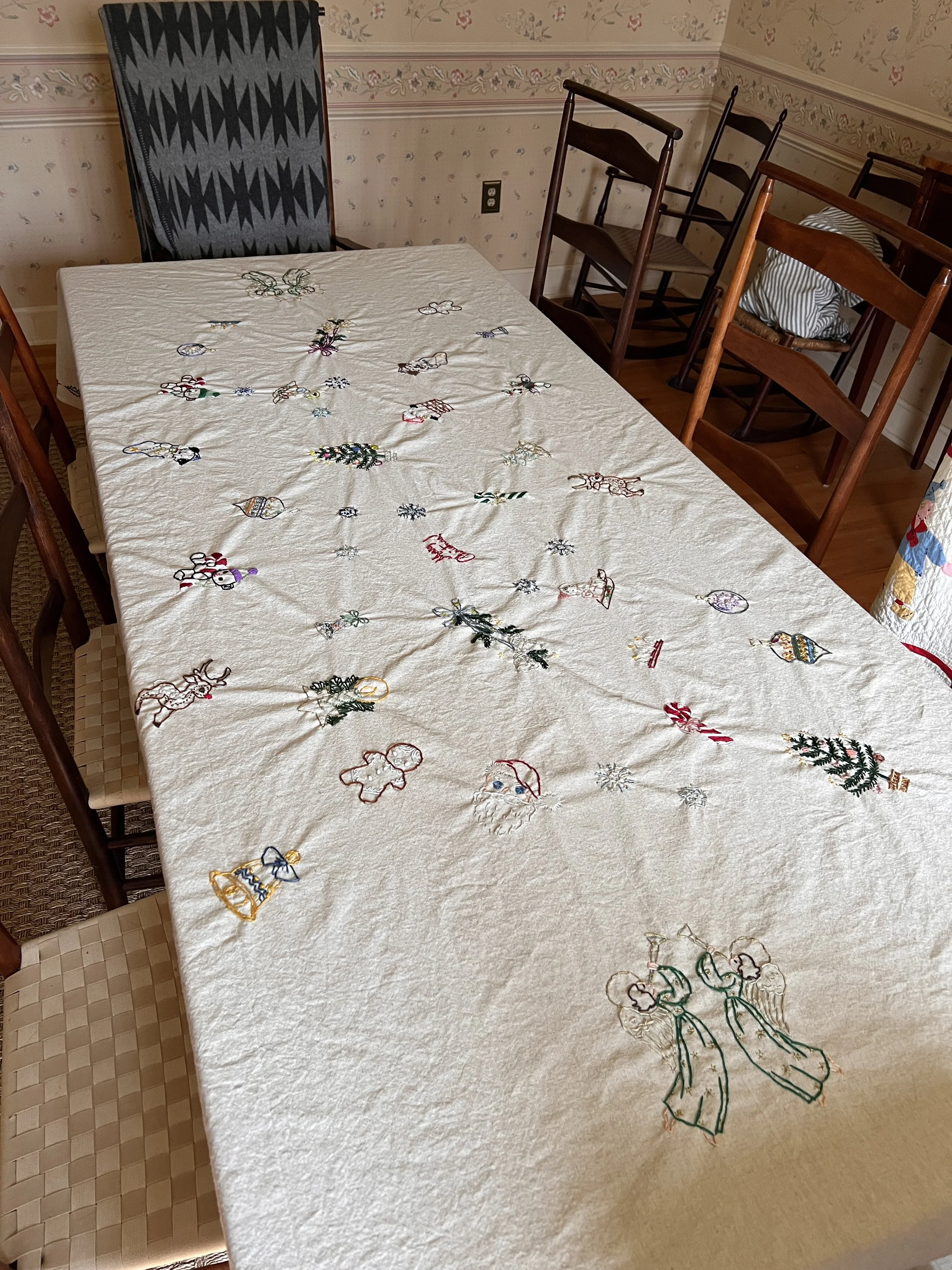 Heirloom Embroidered Tablecloth