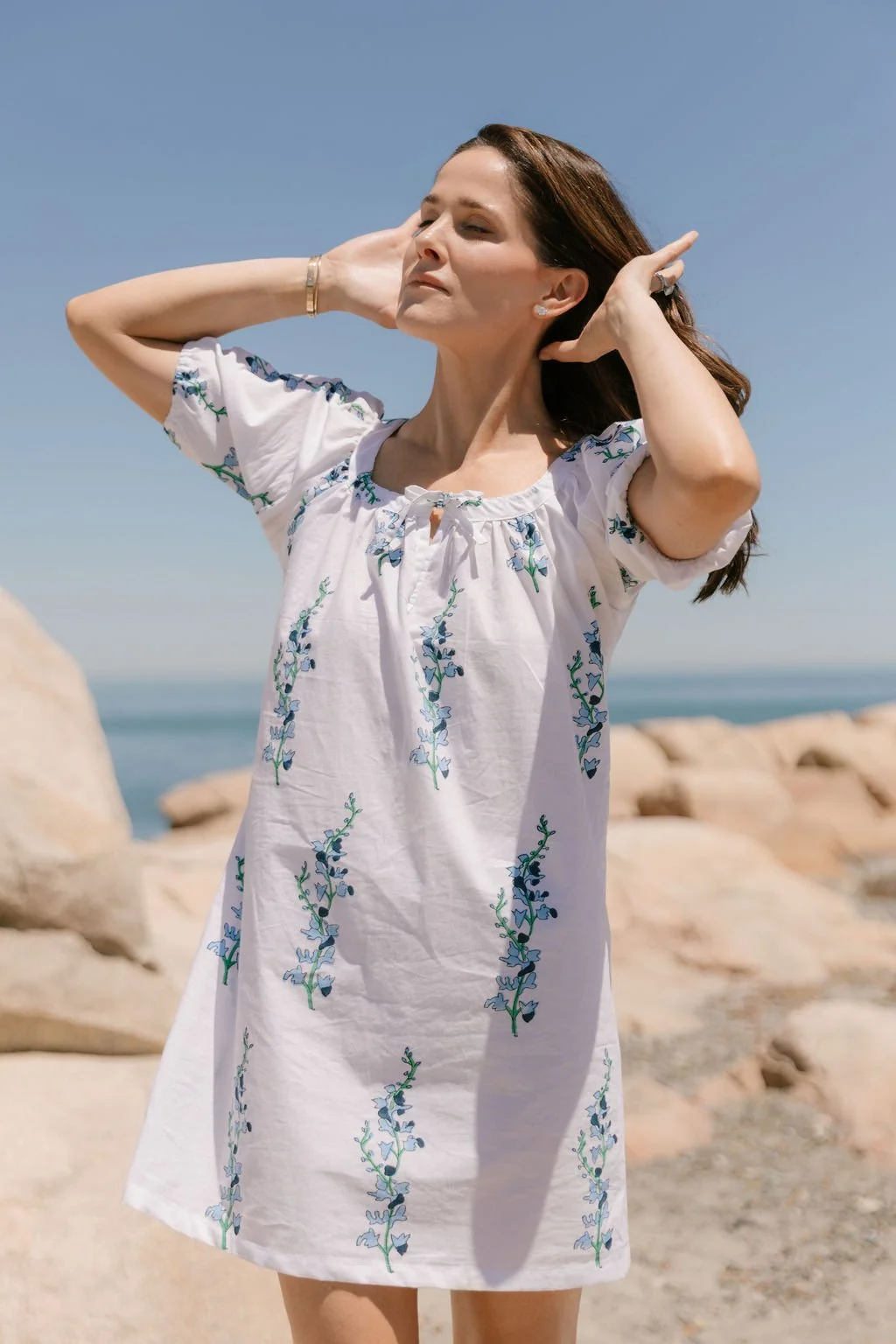 COASTAL BLOOM BEACH COVER-UP