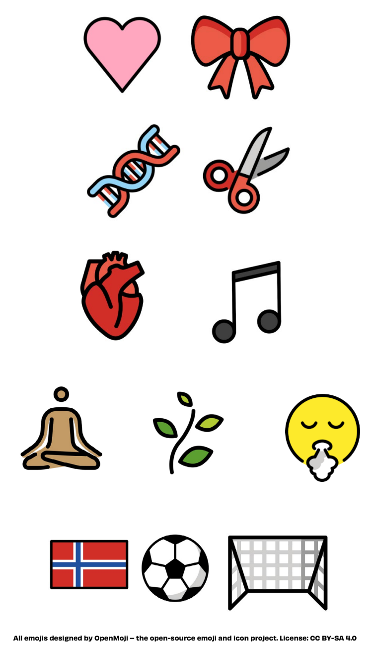 Hvilepuls som emoji-rekke!
