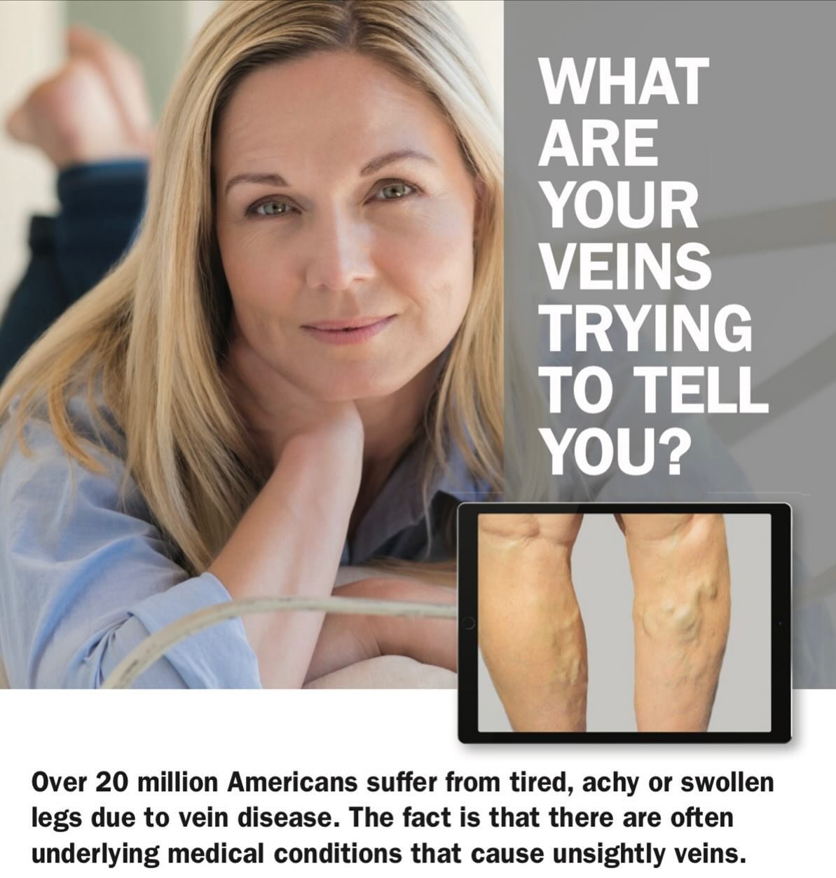 The Vein Institute provides comprehensive consultations, the safest and most effective non-surgical treatment options, plus a customized plan to address your total leg health.

In-network with most major insurance providers. Call to receive a complim
