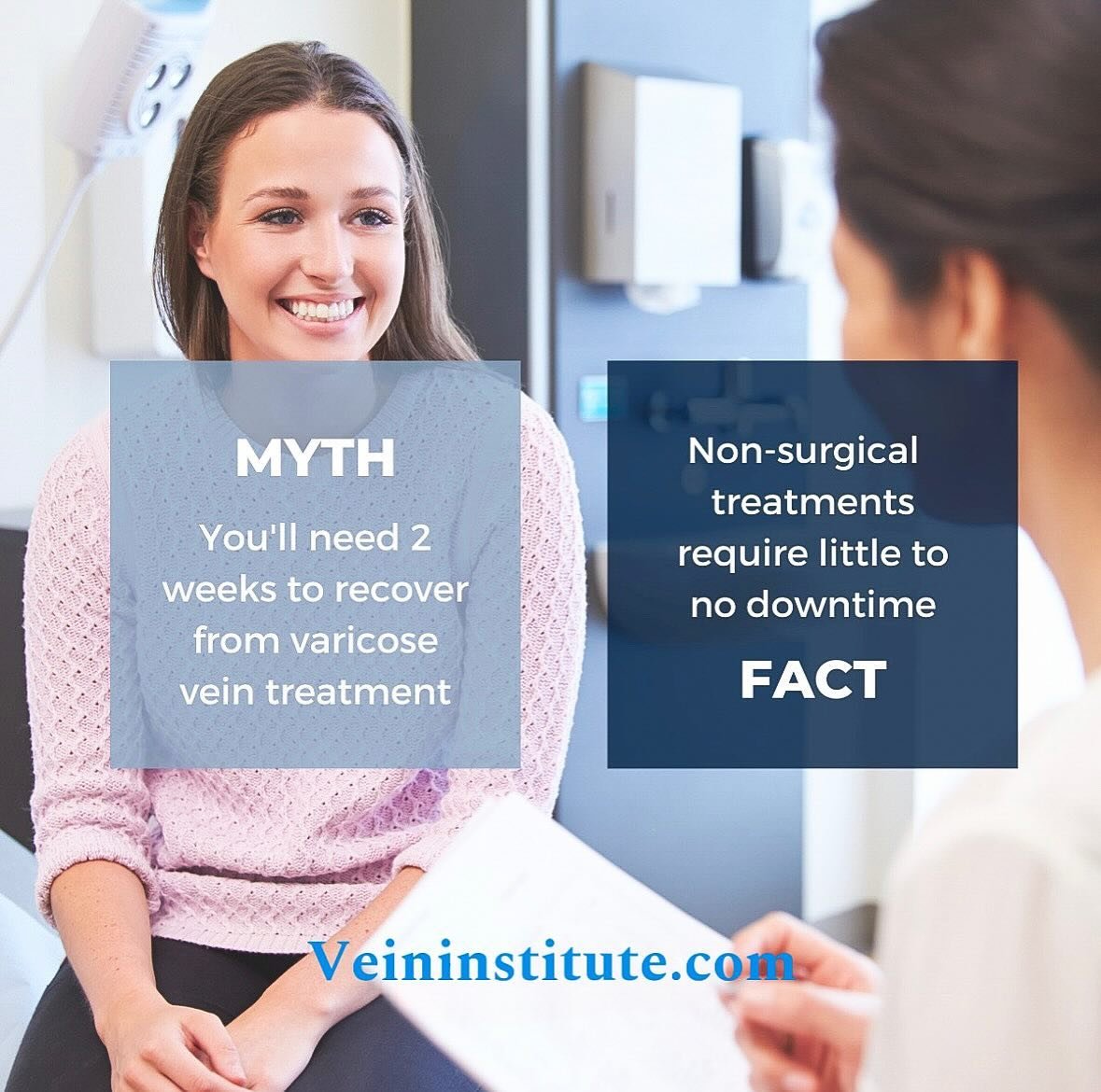 Myth: Varicose vein treatment means two weeks of recovery?🧐

Fact: False! Many treatments require minimal downtime, allowing you to be in and out and back to work the same day.

Ready to learn more?

➡️ Visit us at veininstitute.com
➡️ Call us at 20