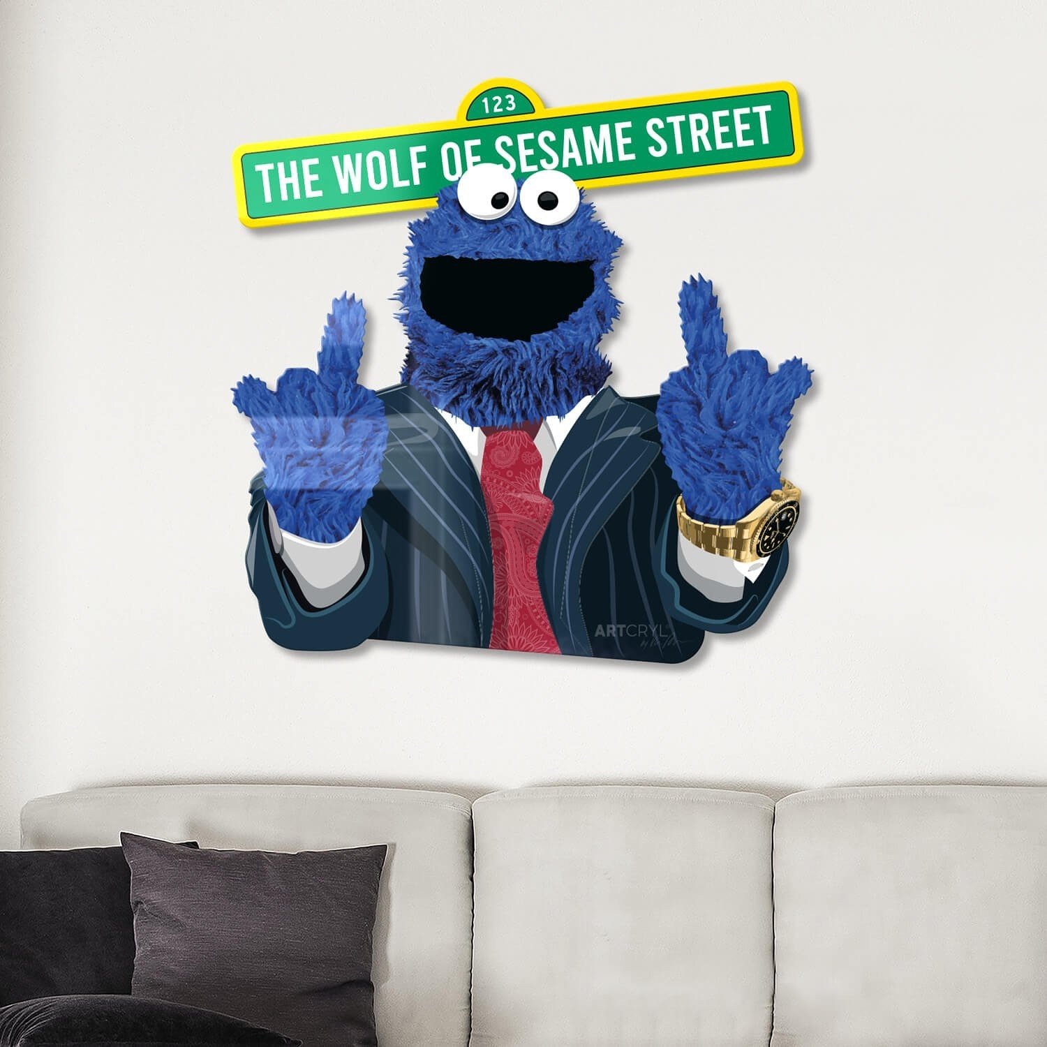 Say hello to ✨The Wolf of Sesame Street✨
Unique pop art, print on acrylic, shape milled 
www.artcryl.com 
&bull;
&bull;
&bull;
 #popart #instaart #newpopart #artofinstagram #artoftheday #artistsoninstagram #kr&uuml;melmonster #cookiemonster #wolfofwa