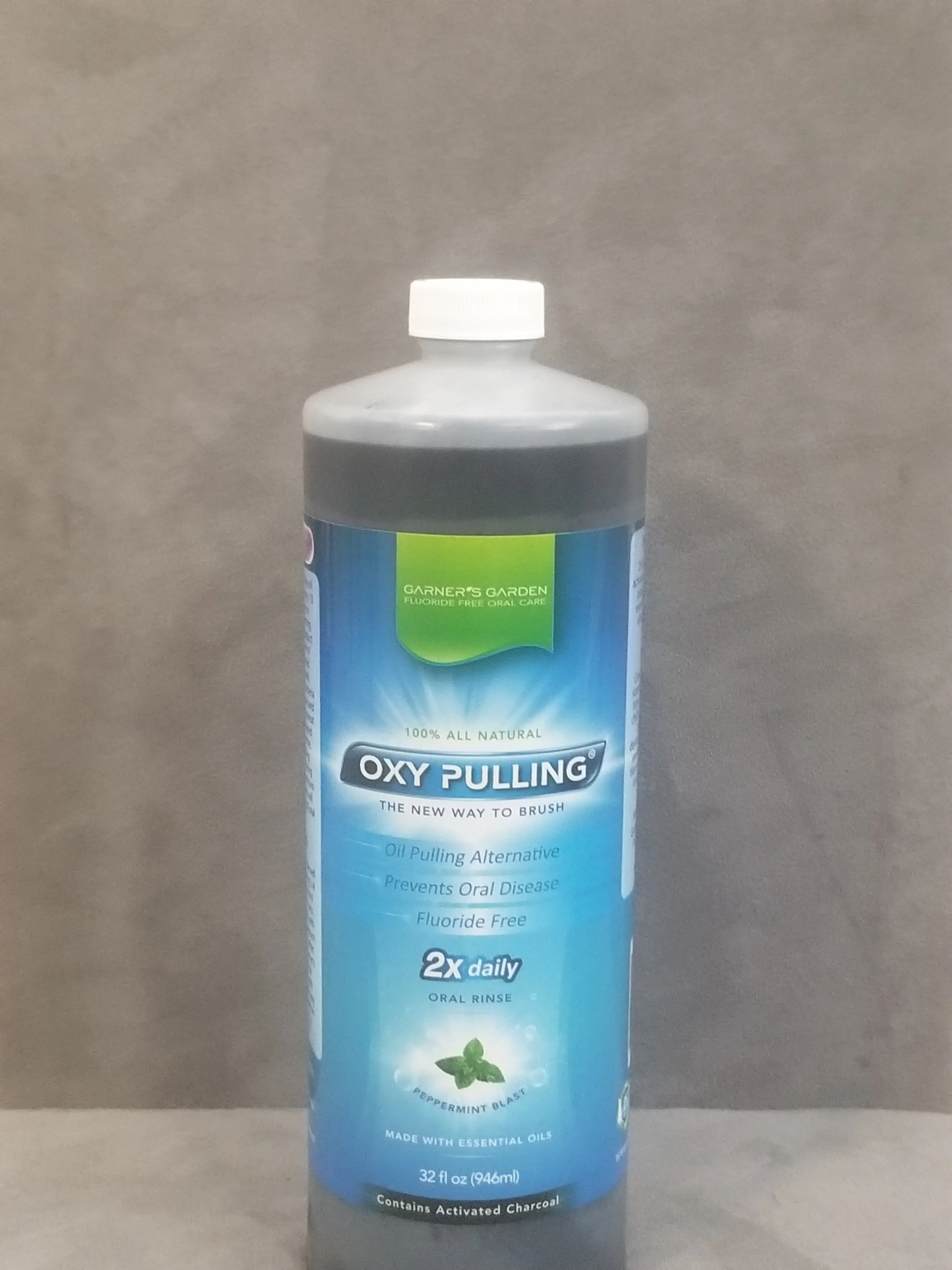 GG Oxy Pulling Mouth Wash Peppermint/Activated Charcoal 32oz