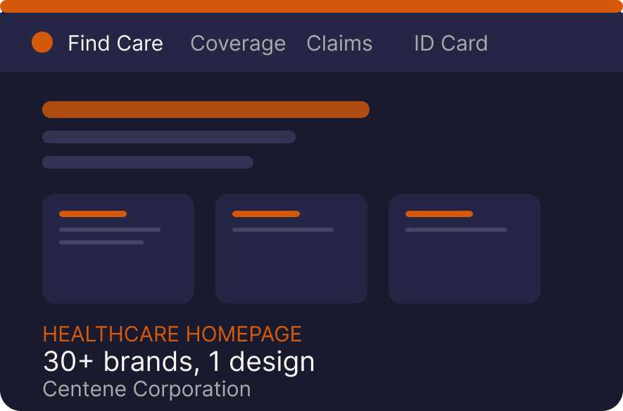 Health Care Home page experience redesign