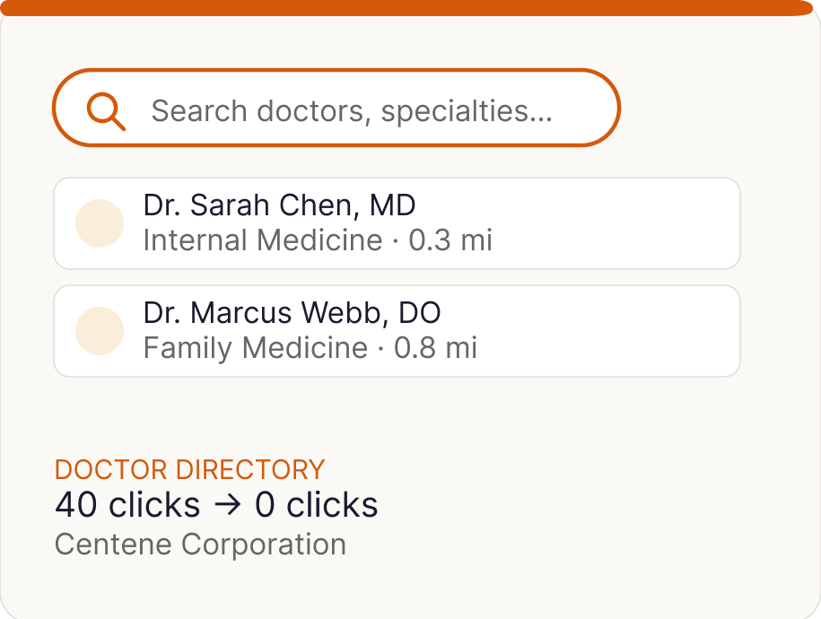 Doctor directory redesign