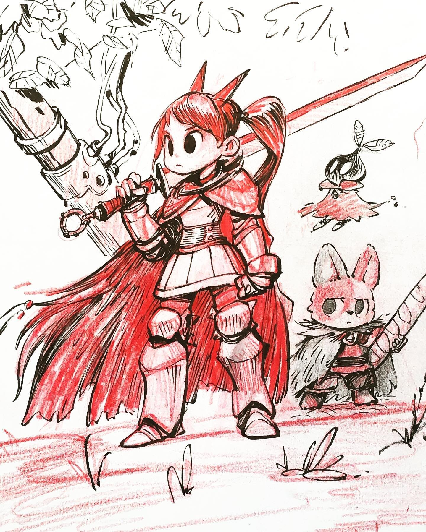 Dream Jaegers!!! Penelope Pendragon the 3rd!!! Calecato the Cleric!!! And Rudabaga the magic vegetable!!! Their here to chew gum and kick butt!!! And their all outta gum!!! And their cute too!!! 
🎸🎶🤖🐤🗡🛡
.
.
&middot;
#matthewart #art #cartoonist