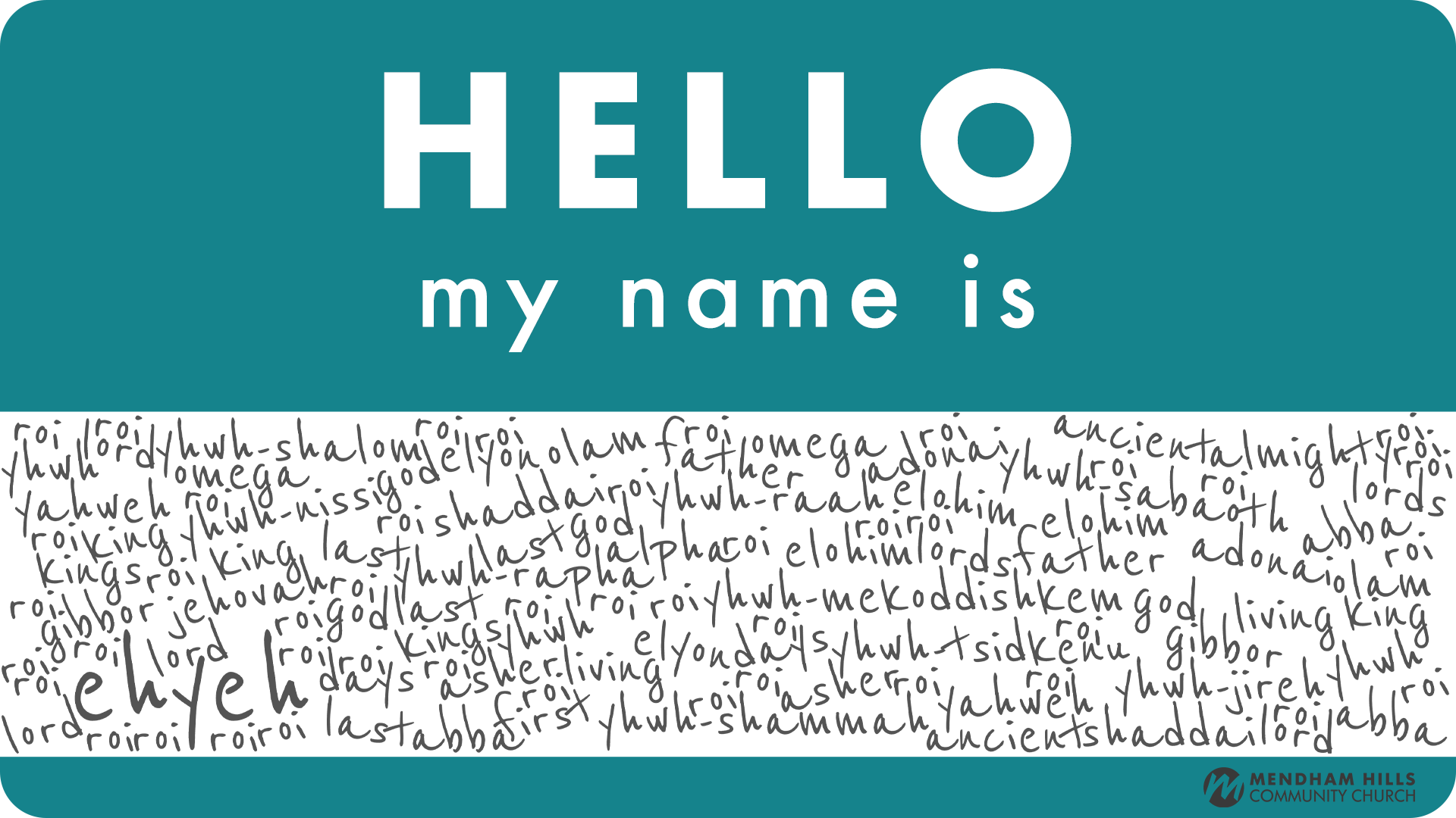 Hello, My Name Is __________