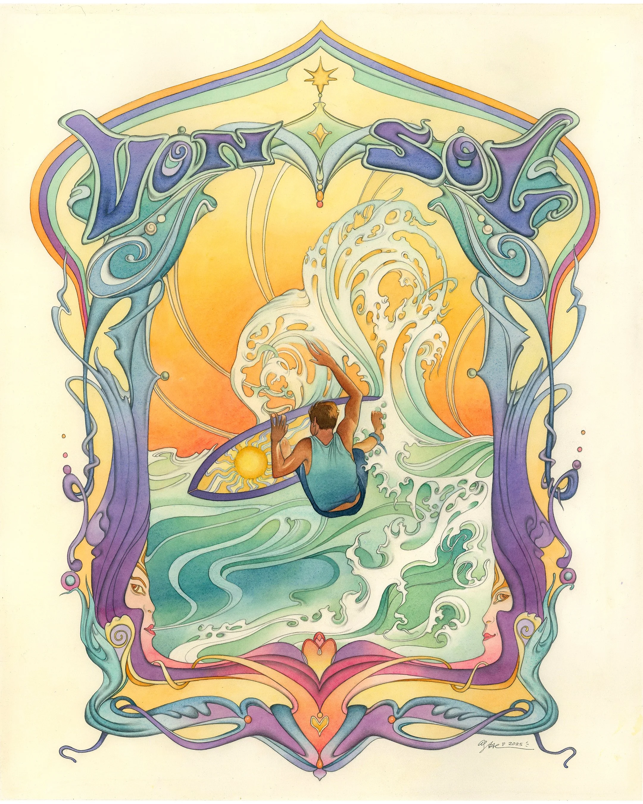 Logo design for Sean Mattison - Von Sol Surfboards